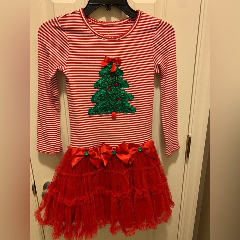 Rare Editions Christmas Tree Dress-Size 6